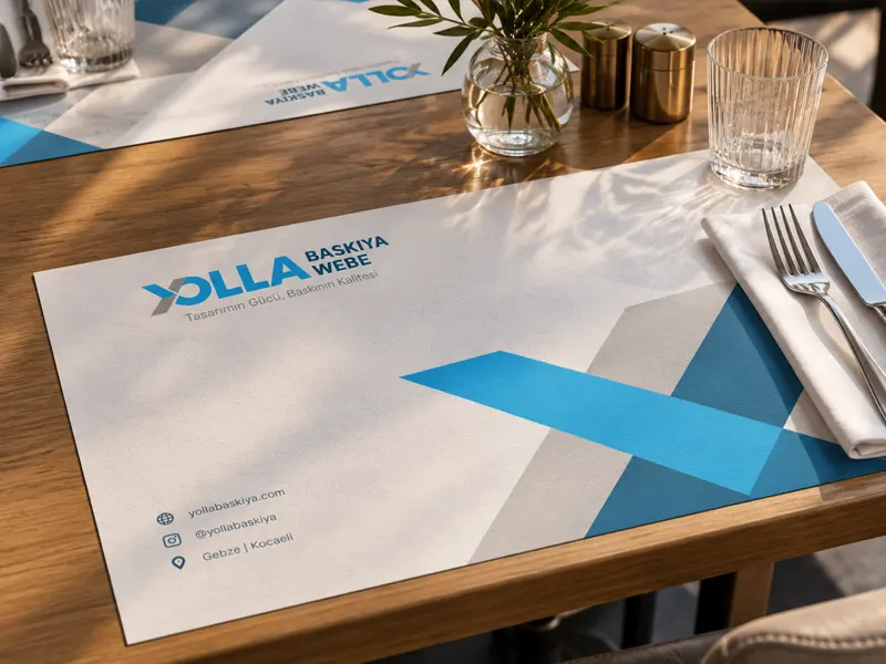 Restoran ve kafeler için özel baskılı Amerikan servis örneği
